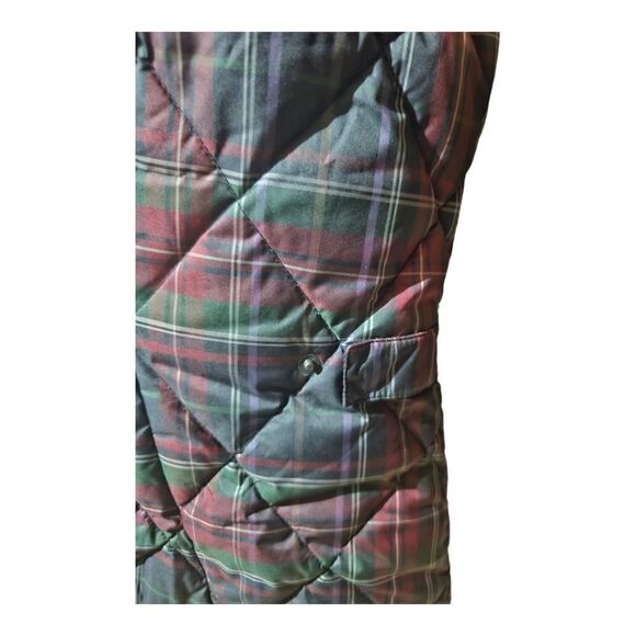 EDDIE BAUER Women’s Quilted Plaid Goose Down Vest - Size Large - Picture 7 of 10